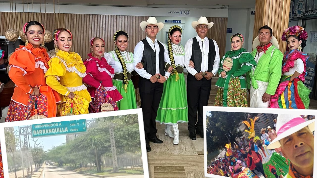 Participan guaymenses en desfile de Colombia