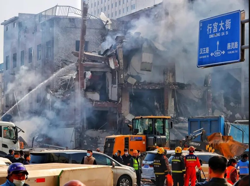 Incendio en edificio Chino