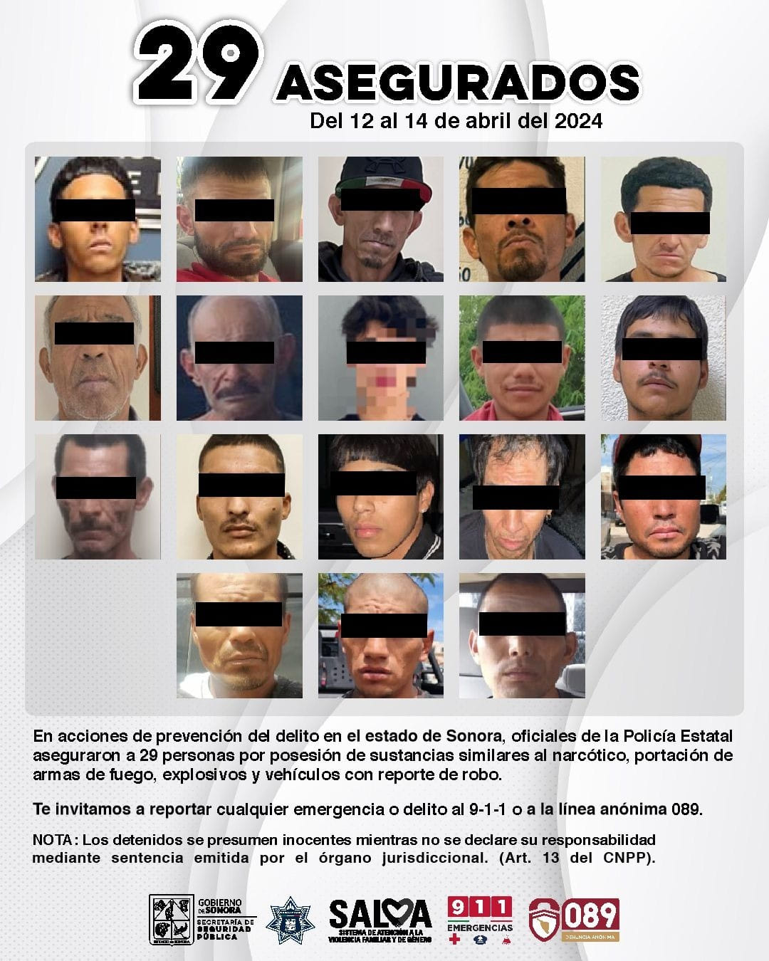 Detiene A 29 Personas En Tres Días De Operativos