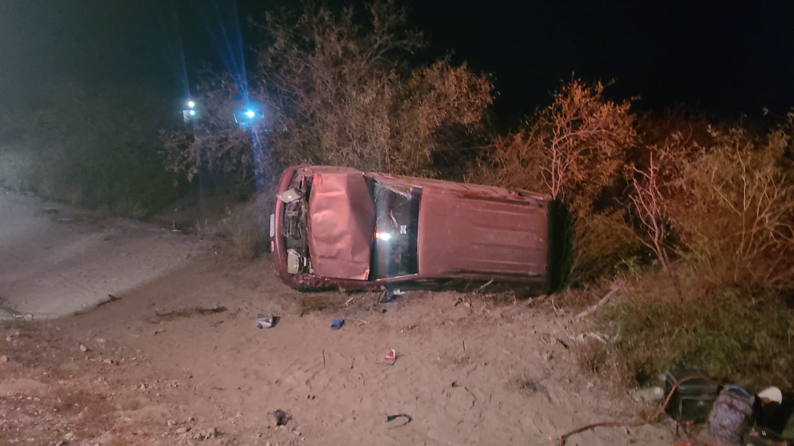 Se registra volcadura de vagoneta en el “Tomatal”