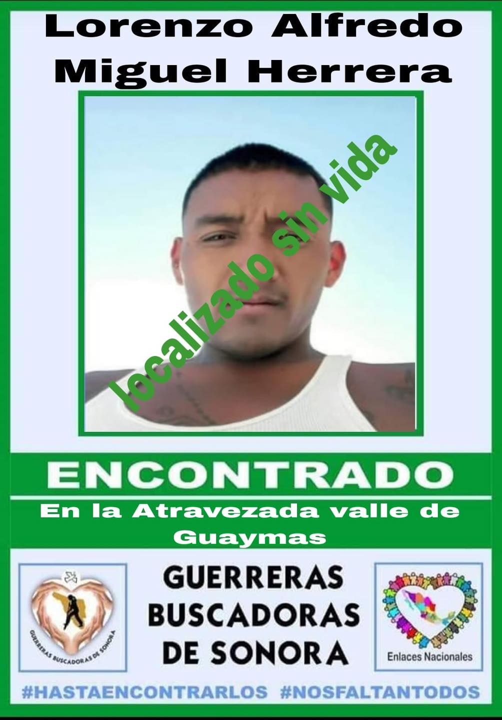 Encuentran a guaymense sin vida