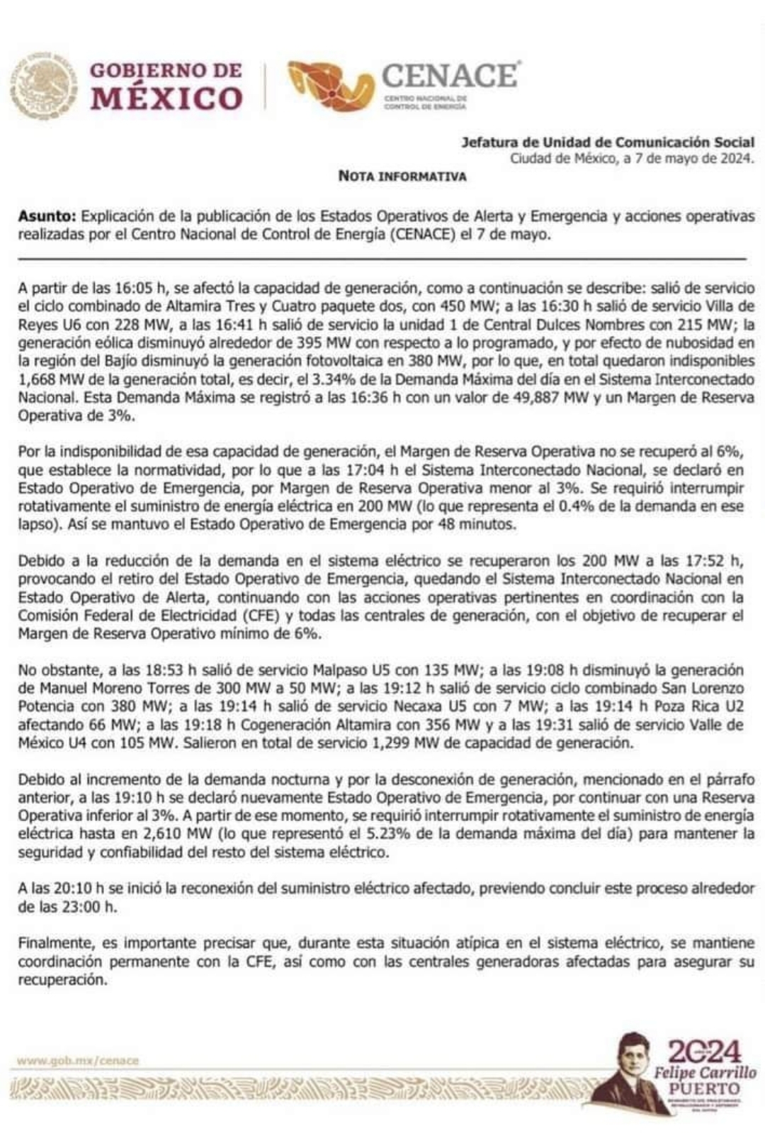 Apagones preocupan a guaymenses