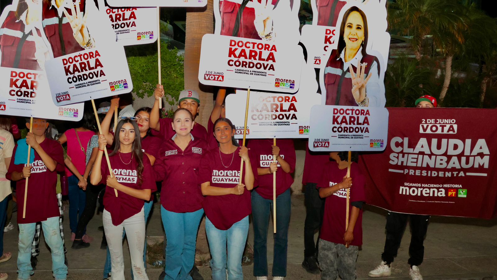 Acompaña doctora Karla Córdova González, candidata a la presidencia municipal, a Claudia Sheinbaum en cierre estatal de campaña