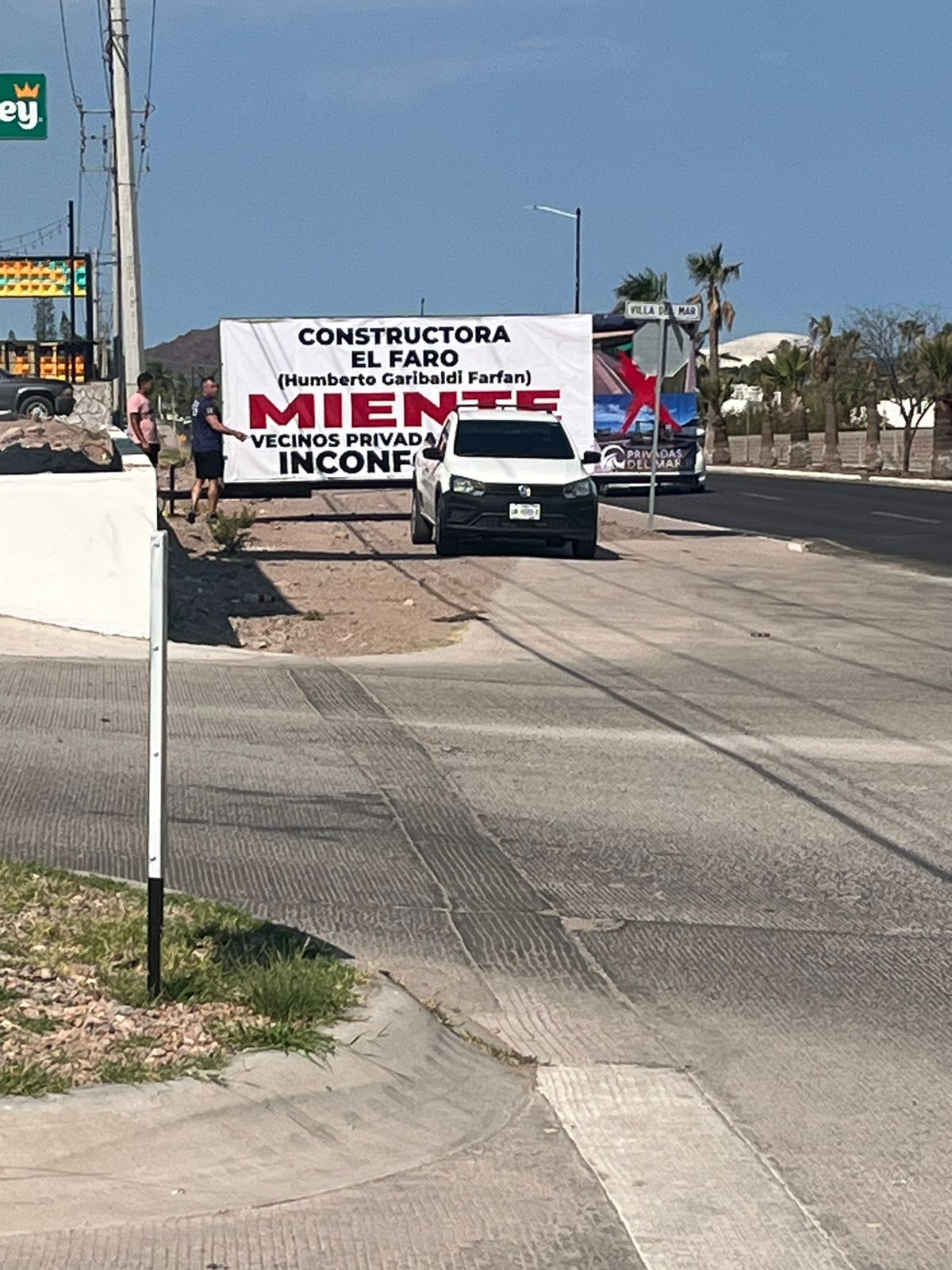 Protestan contra constructora