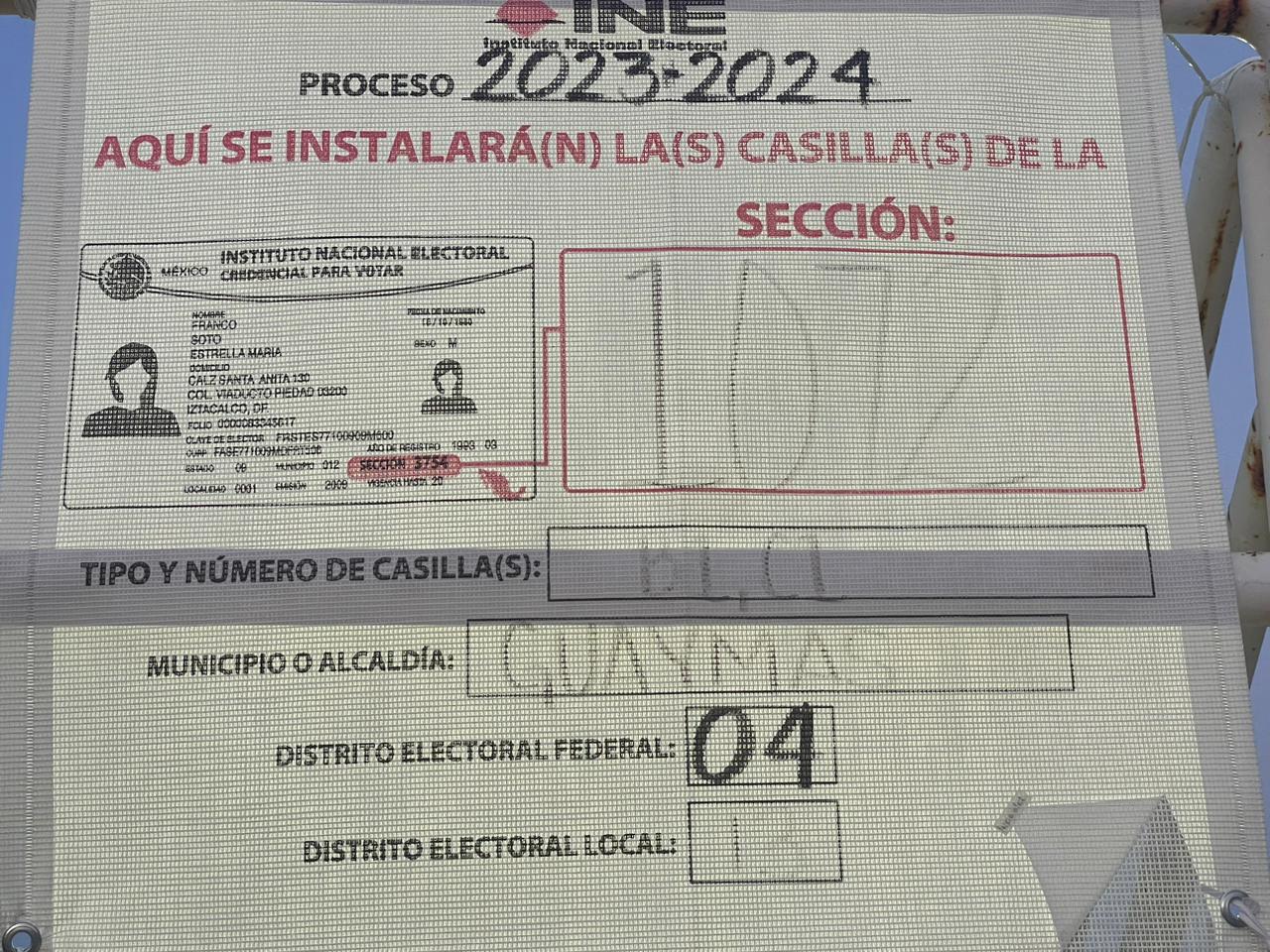 Elecciones casilla 1072