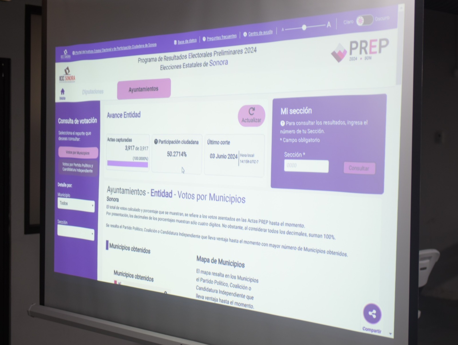 Sin incidencias cierra el PREP Sonora e inician cómputos en Consejos Municipales Electorales