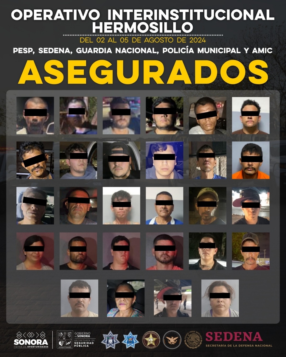 Operativo coordinado entre los tres niveles de Gobierno da resultados positivos en Hermosillo