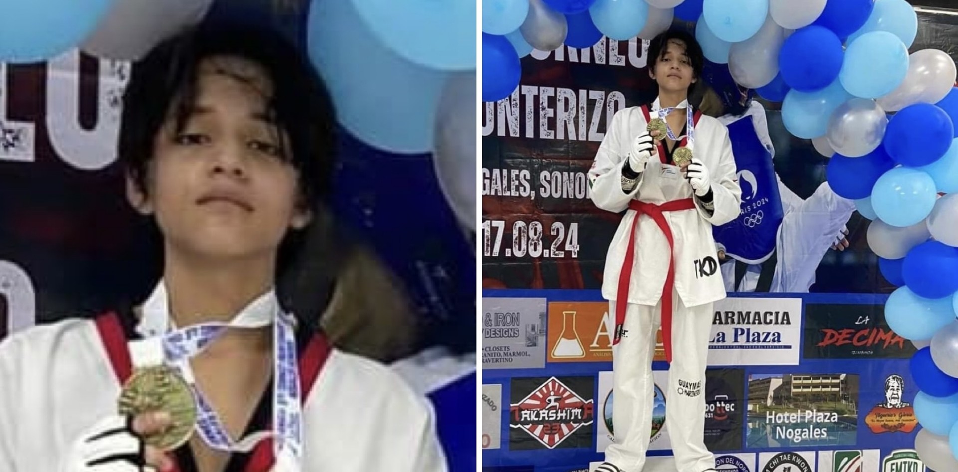 Logra guaymense dos medallas en torneo de Taekwondo