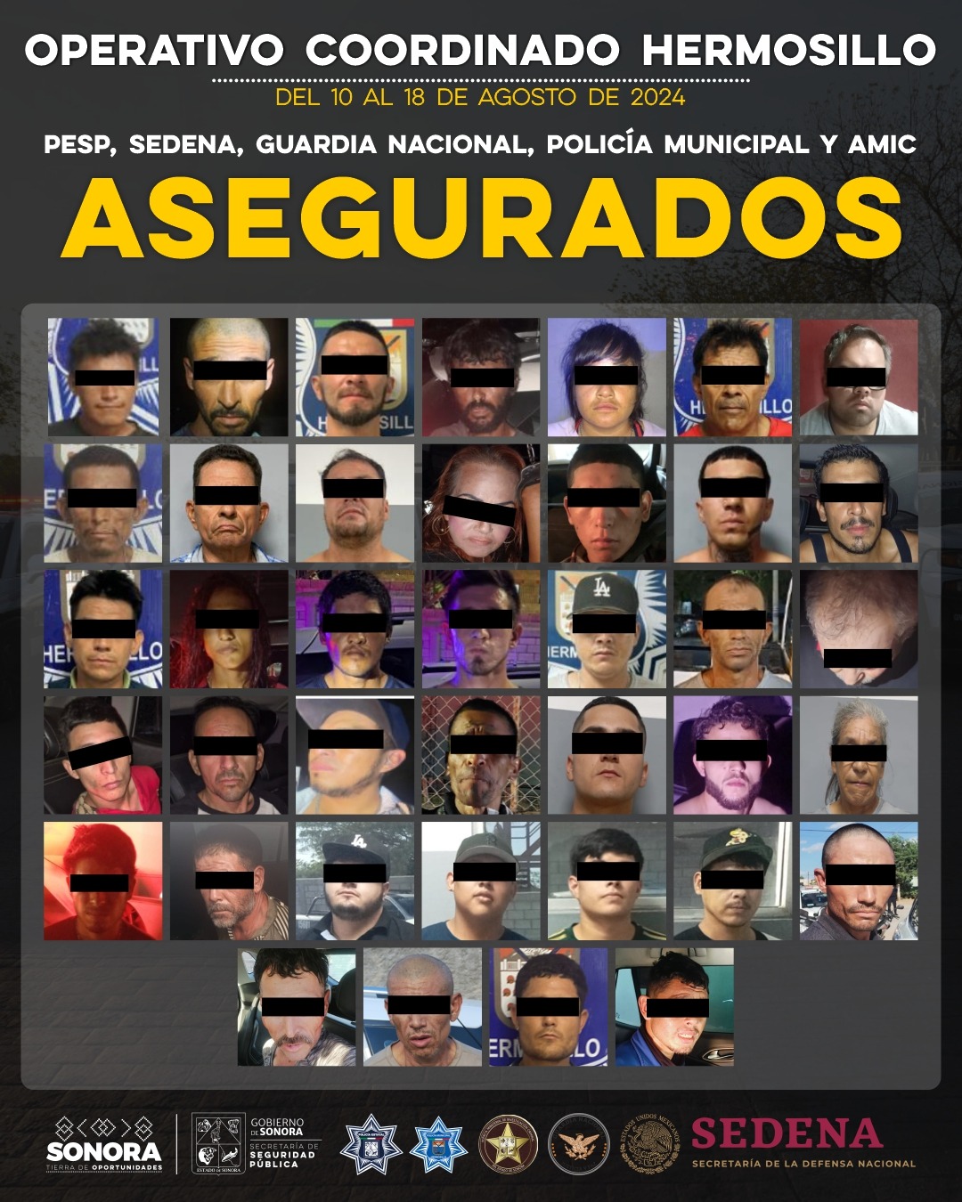 Gobierno de Sonora sigue con resultado positivo en operativos coordinados en HMO