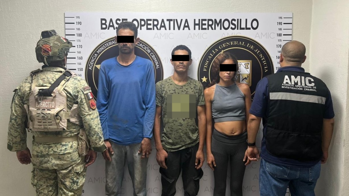 Catean domicilio en Hermosillo, detienen a tres personas y aseguran narcótico