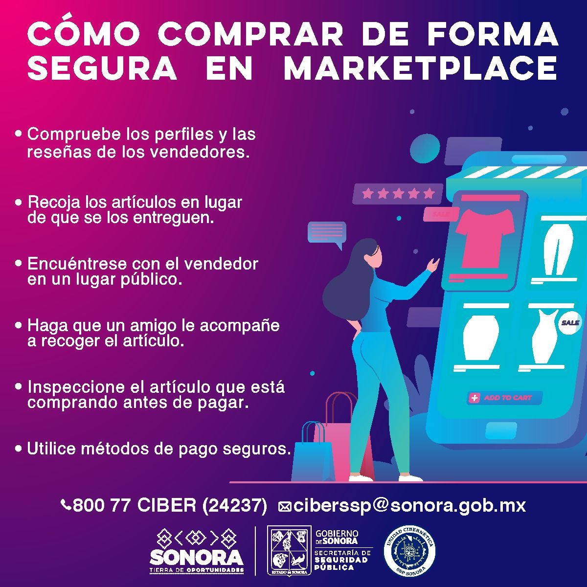 Comparte Unidad Cibernética recomendaciones para compras y ventas seguras por Facebook Marketplace 