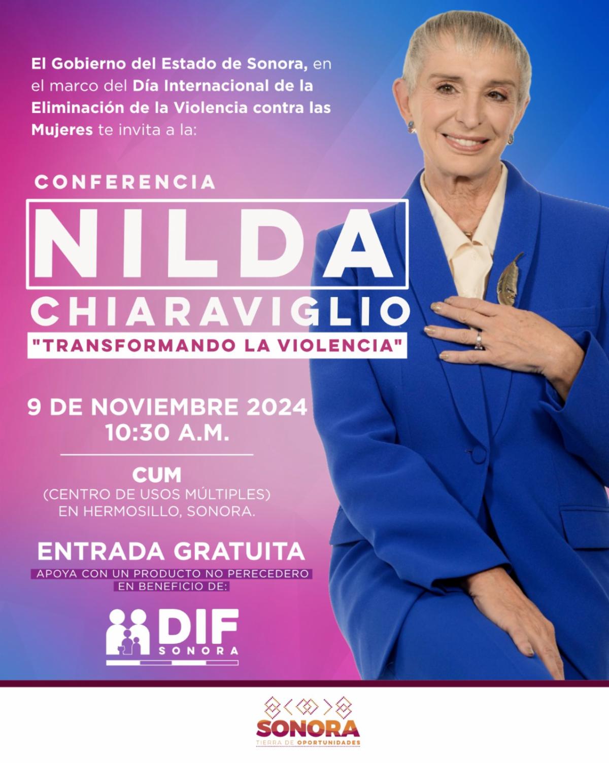 Invita Gobierno de Sonora a conferencia “Transformando la violencia”
