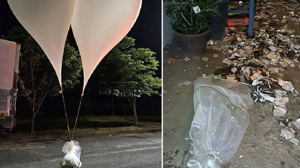 Corea del Norte lanza más de 150 globos con basura sobre Corea del Sur 1 8