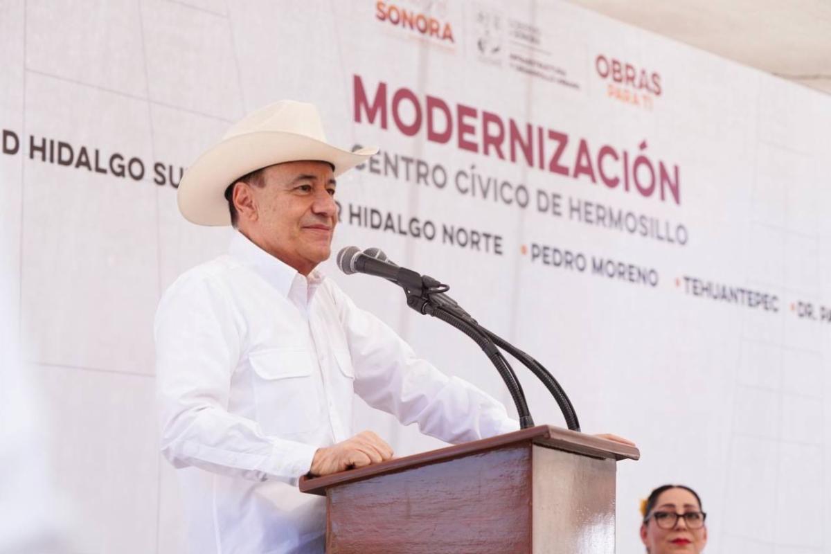 Gobernador Durazo rescata centro cívico de Hermosillo con modernización de calles