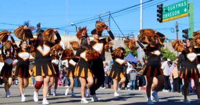 Realizan en Empalme colorido y ordenado desfile revolucionario, cívico y deportivo