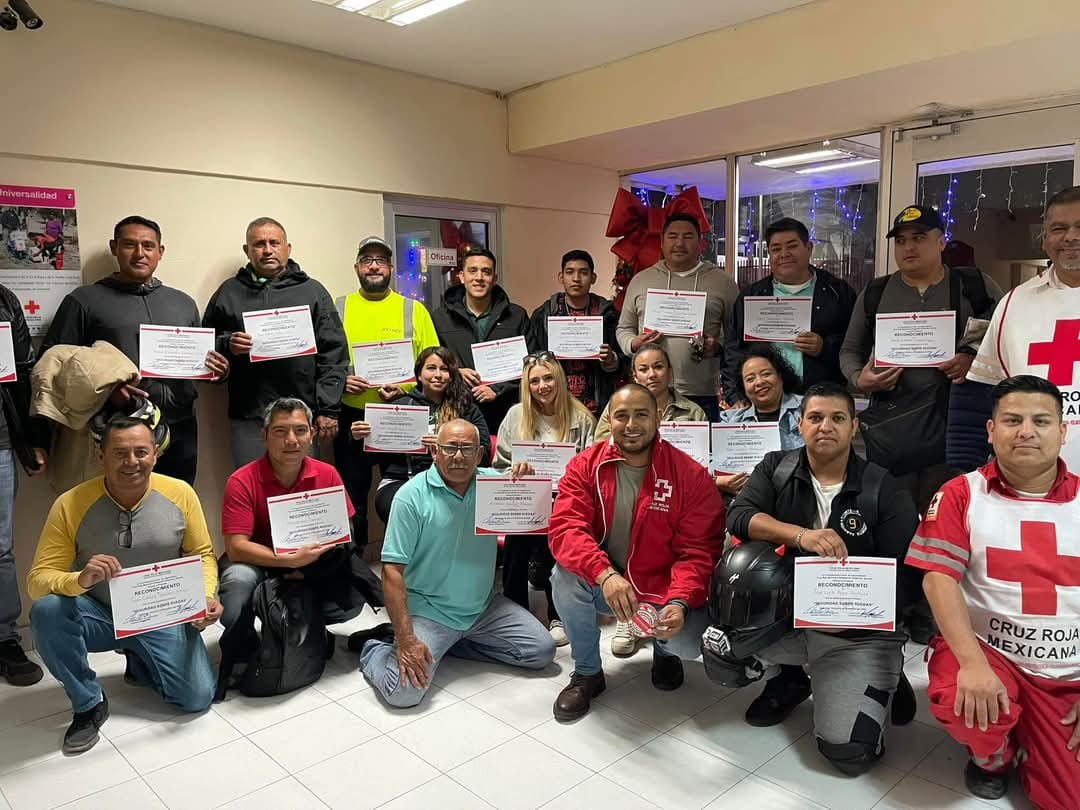 Busca Cruz Roja prevención de accidentes de motociclistas