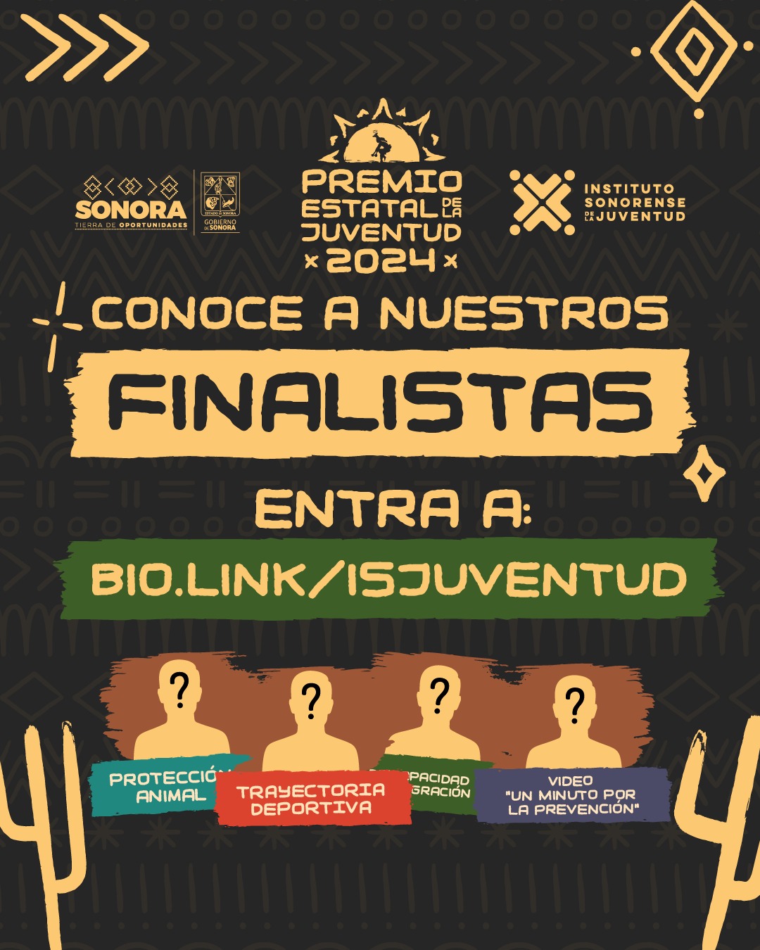 Gobierno de Sonora anuncia a los Finalistas del Premio Estatal de la Juventud 2024