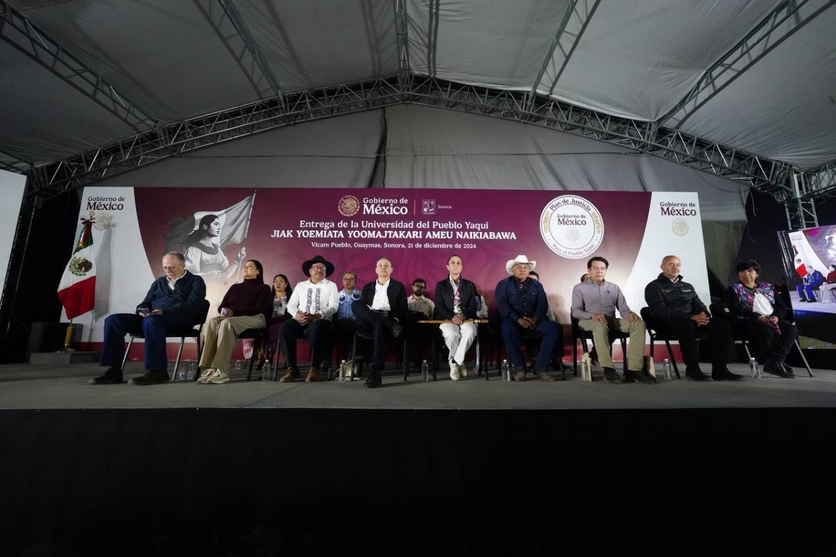 Gobernador Durazo y Presidenta Sheinbaum inauguran Universidad del Pueblo Yaqui y becan a todos sus alumnos