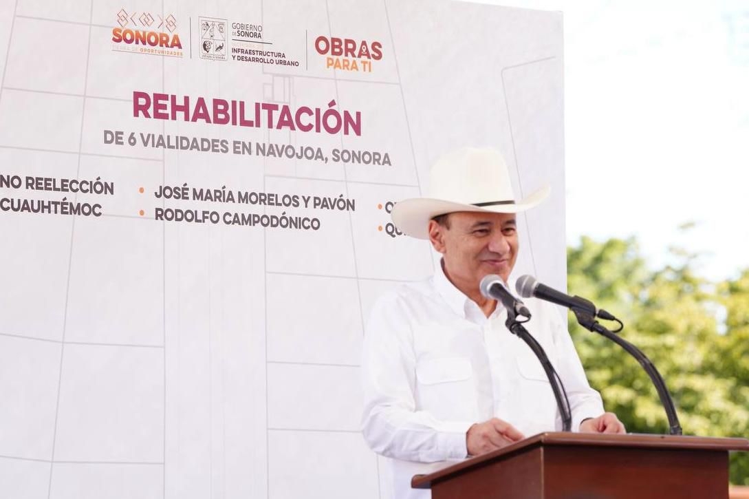 Gobernador Durazo cumple a sonorenses con rehabilitación de más de 120 vialidades en municipios