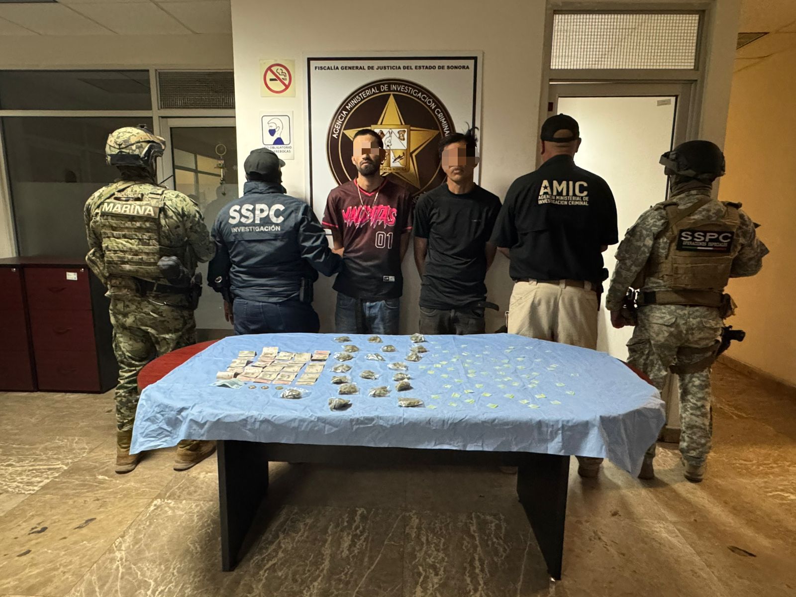 La Fuerza de Tarea Interinstitucional (FTI) asegura personas con narcóticos en Cajeme