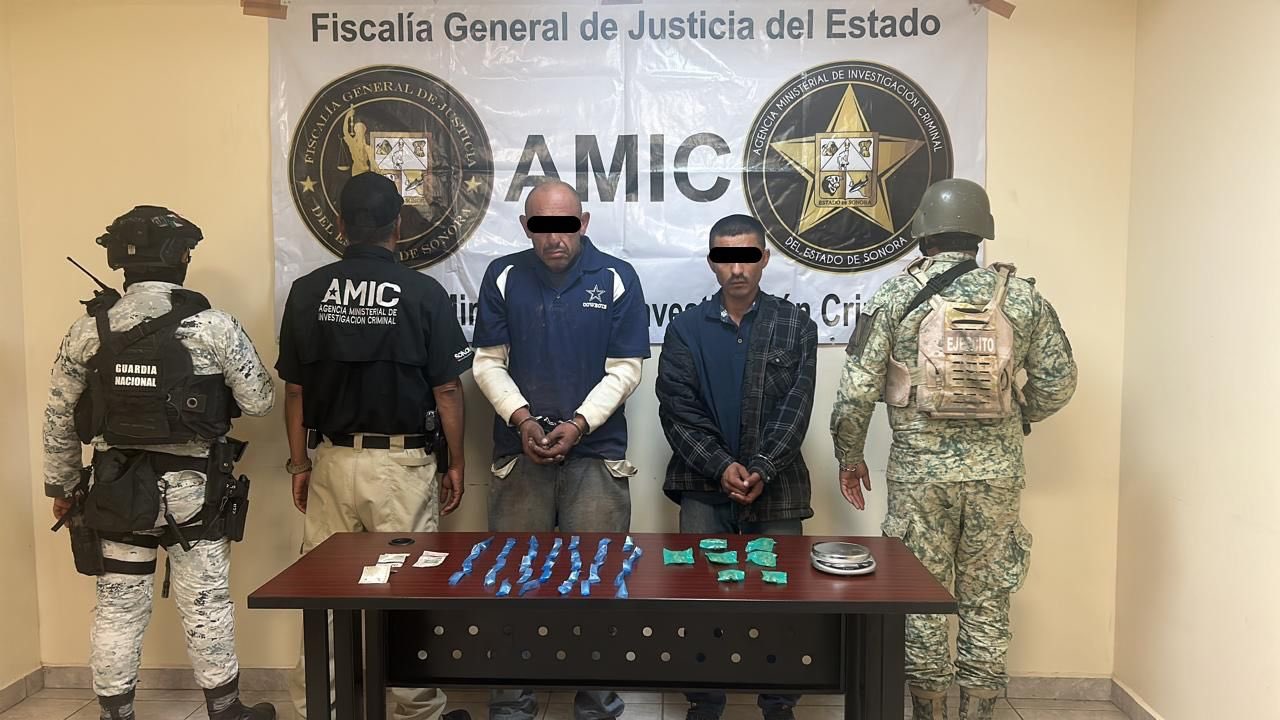 Capturan a tres sujetos y aseguran narcóticos en Operativo Conjunto en San Luis Río Colorado