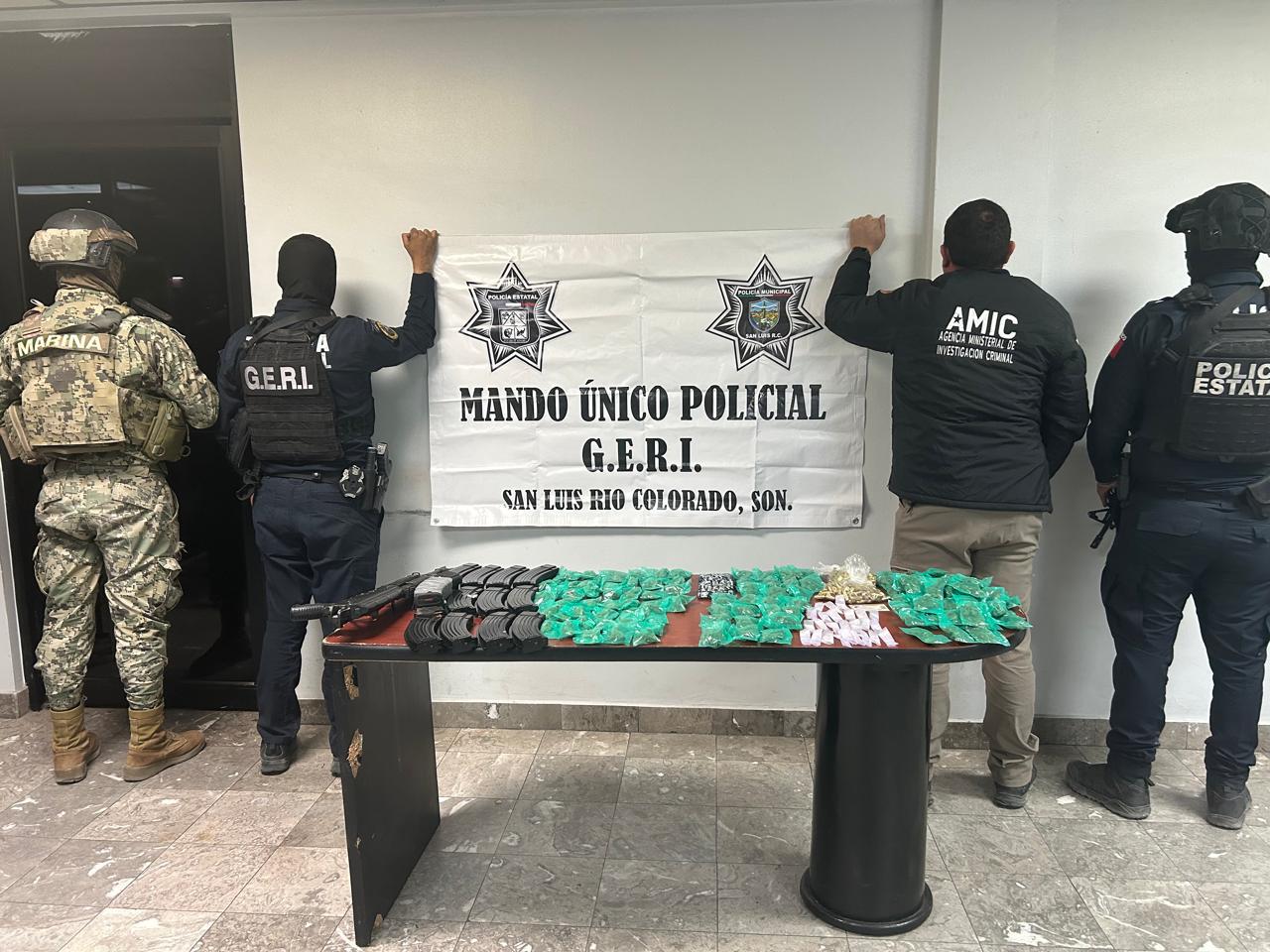 Captura AMIC a cinco personas por privación ilegal de la libertad y portación de armas de fuego en SLRC