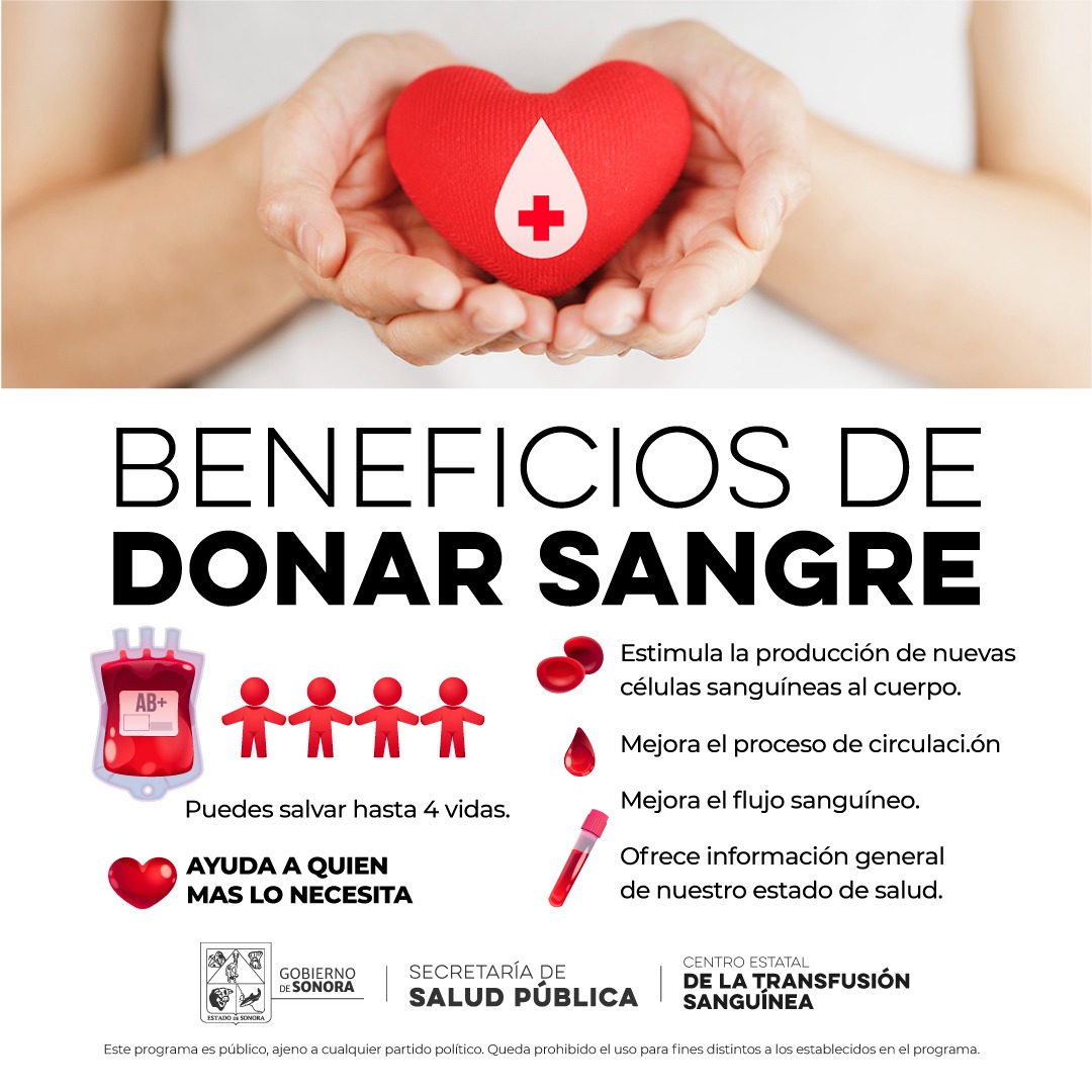 Llama Secretaría de Salud a donar sangre y plaquetas de manera voluntaria