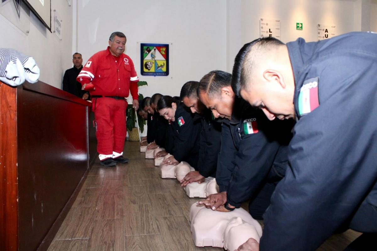 Impulsa Gobierno de Sonora capacitación sobre primeros auxilios para agentes de la PESP