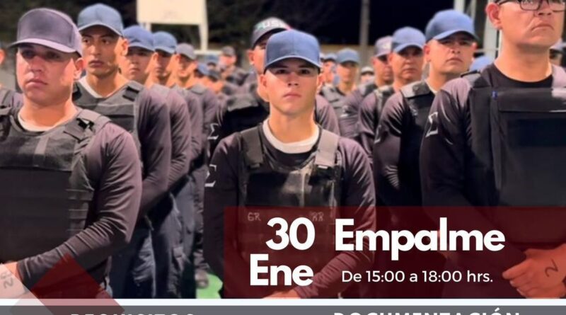 22 enero hara universidad de seguridad publica reclutamiento en empalme