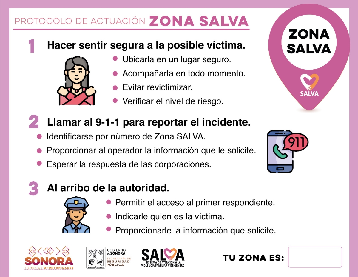 Supervisa Gobierno de Sonora correcta función de Zonas Salva