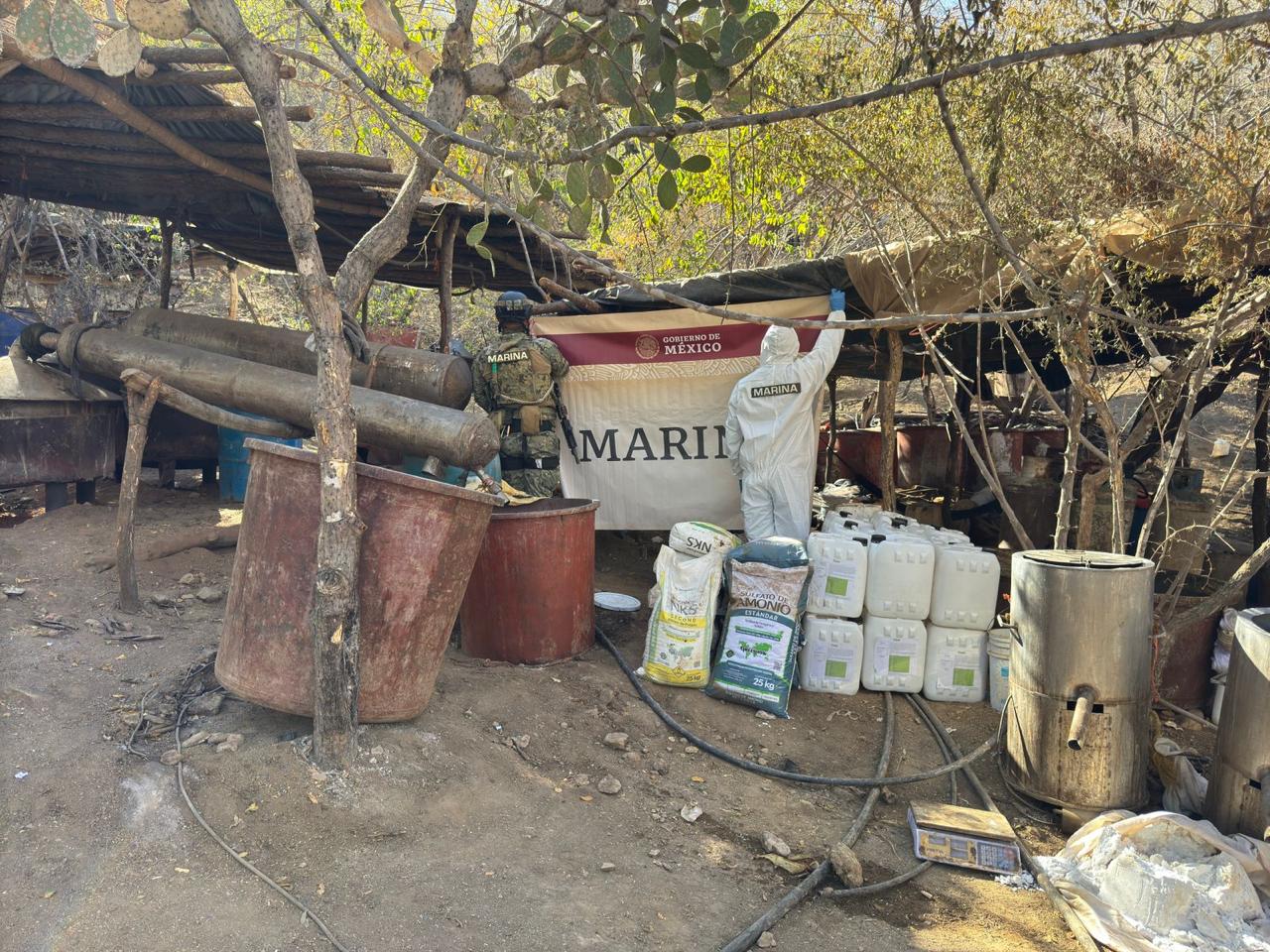 Localiza Semar narco laboratorio en Álamos, Sonora