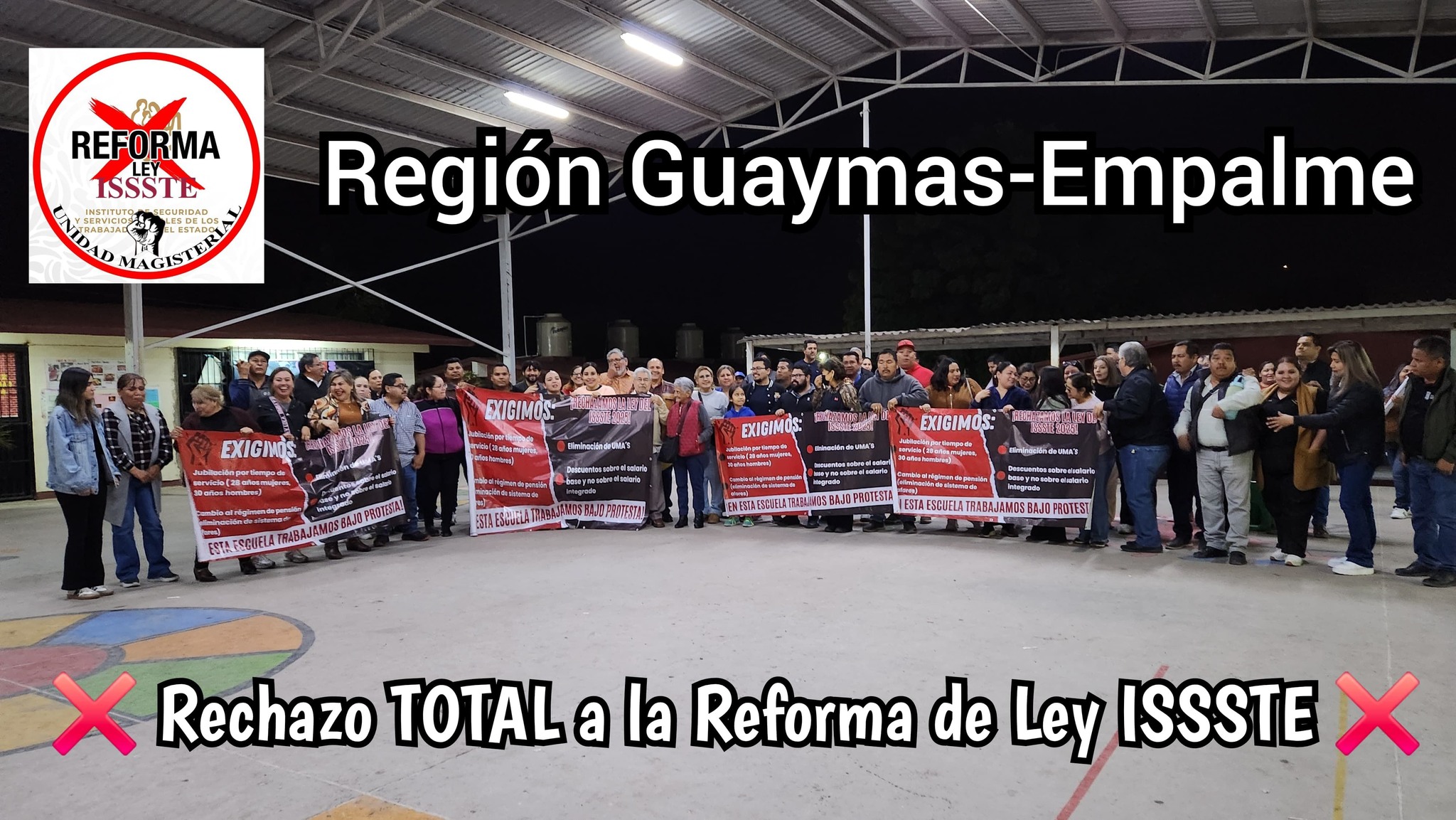 Maestros en contra de la iniciativa de ley del ISSSTE