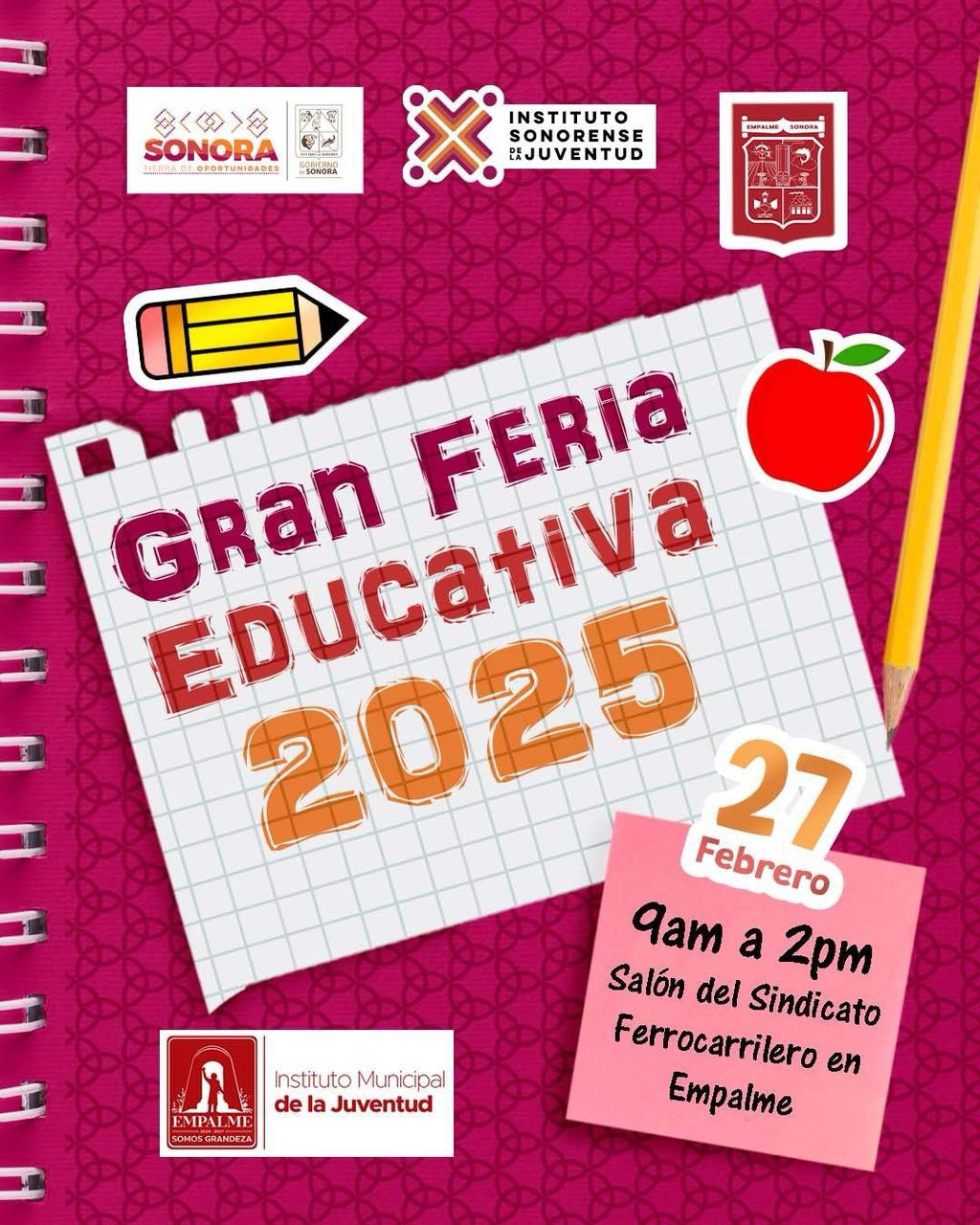 Preparan Fiesta Educativa 2025 en Empalme