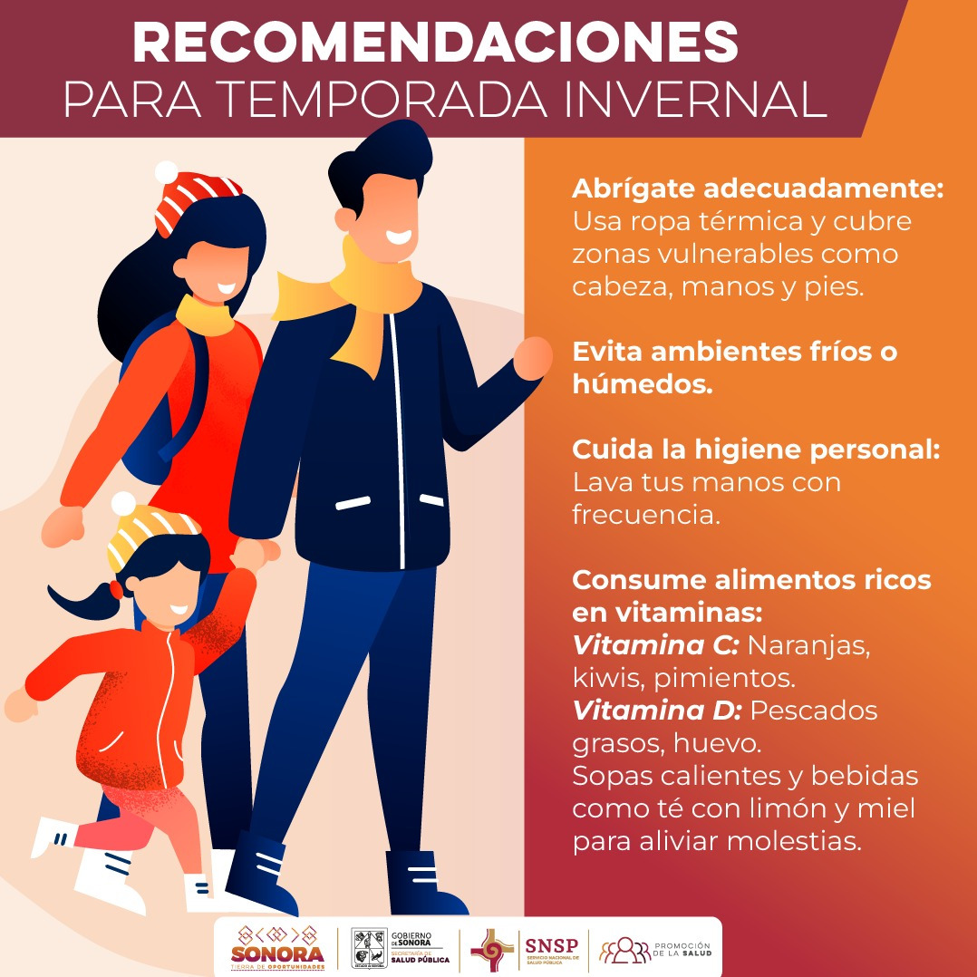 Invita Salud Sonora a cuidarse de las bajas temperaturas y prevenir enfermedades respiratorias