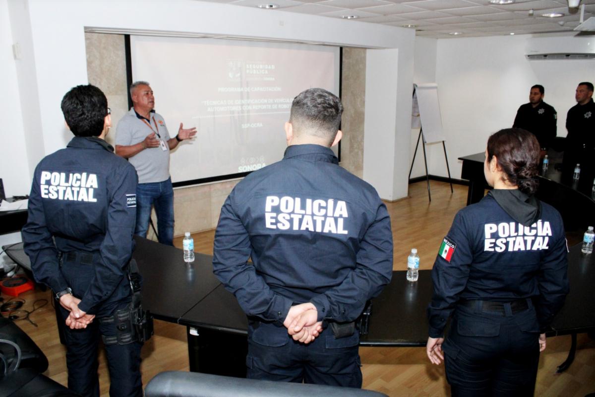Policías Estatales del Gobierno de Sonora son capacitados en identificación de vehículos robados