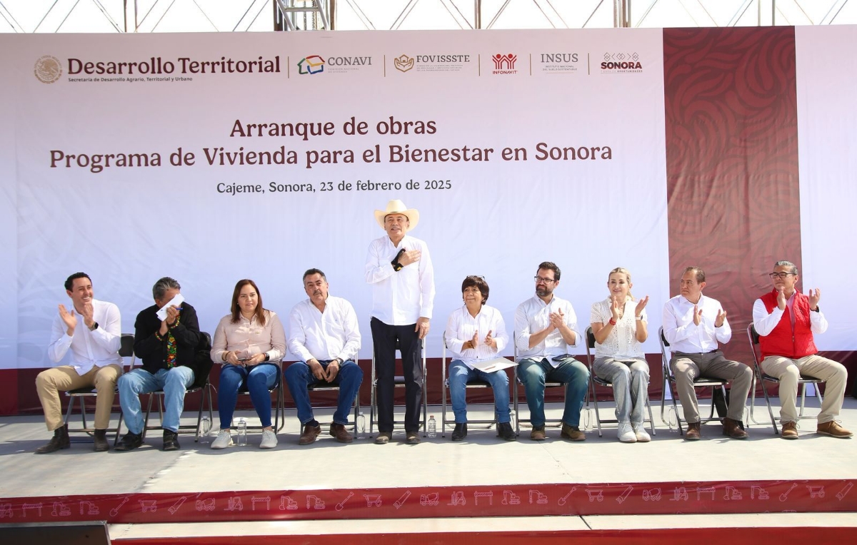 Inicia en Sonora construcción de 33,800 casas del Programa Nacional de Vivienda; Gobernador Durazo coloca primera piedra