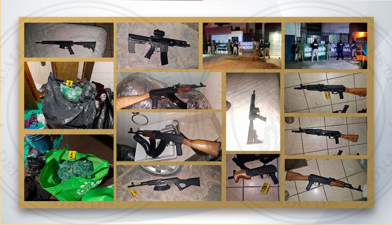 Aseguran armas, droga y vehículos en dos cateos realizados en SLRC