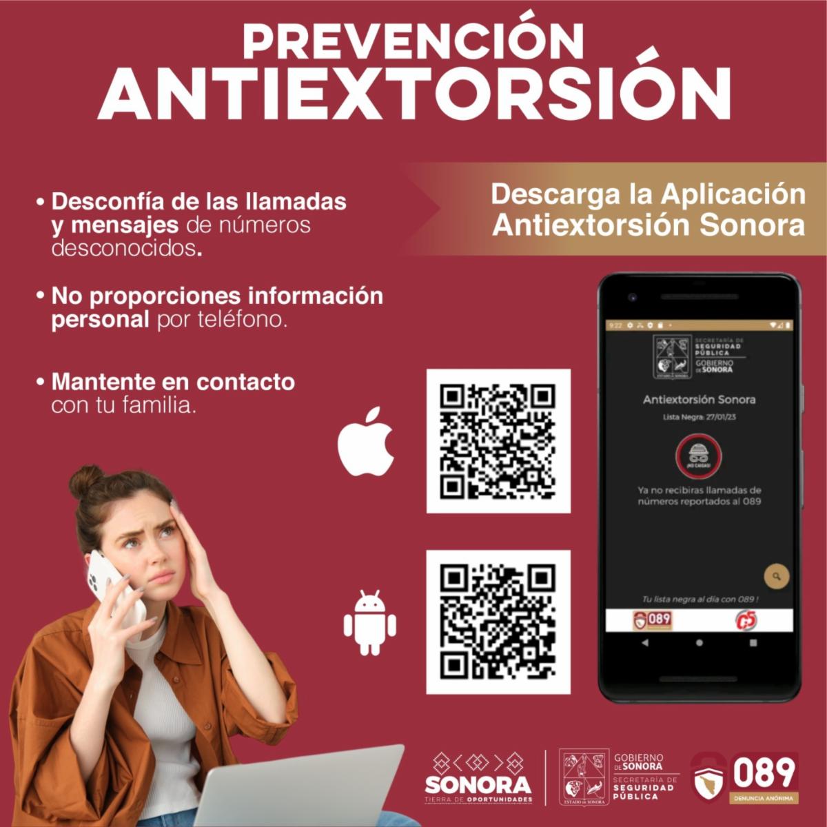 Previene APP del Gobierno de Sonora la extorsión telefónica: Secretaría de Seguridad Pública