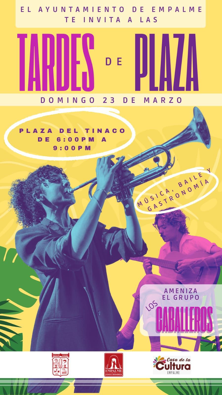Programará la Dirección de Acción Cívica y Cultura el Festival “Tardes de Plaza” en Empalme