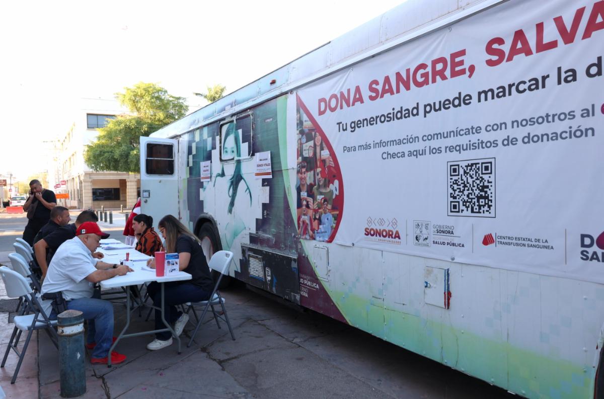 Donan 80 unidades de sangre en campaña de Gobierno de Sonora impulsada por Isssteson
