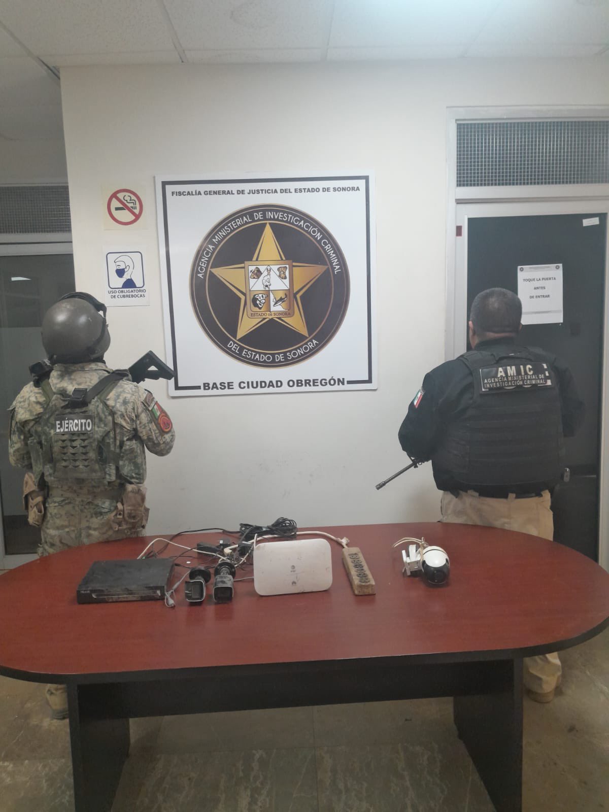 Asegura operativo conjunto cámaras de vigilancia “parásito” en Cajeme