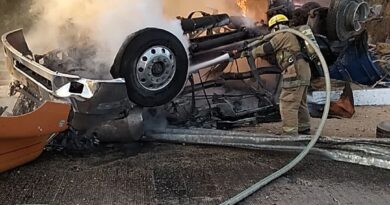 Se incendia tráiler; chófer resultó lesionado