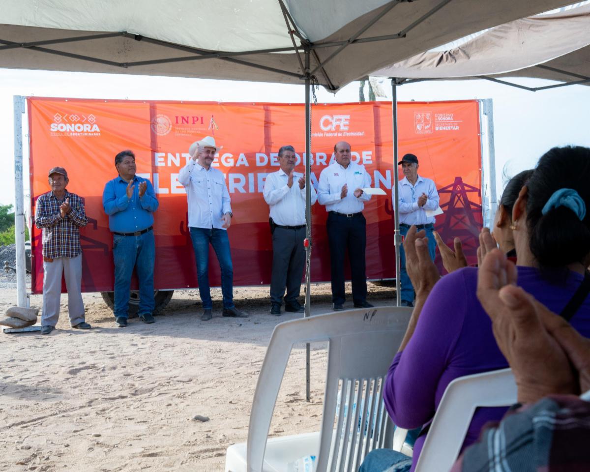 Entrega Gobierno de Sonora obra de electrificación en comunidad de Huatabampo