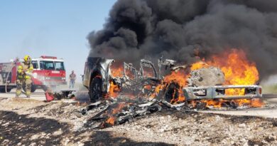 Destruye fuego a camioneta