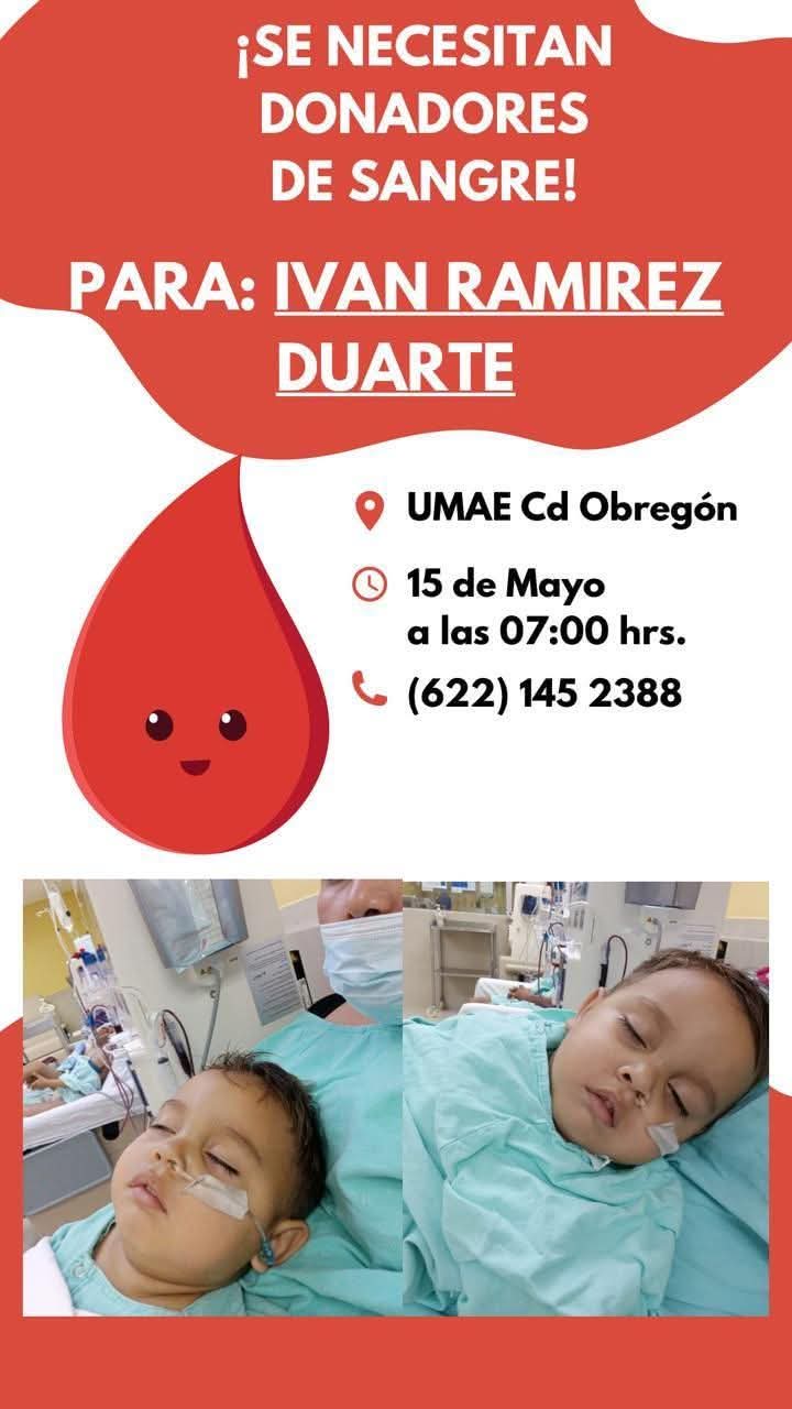 Niño requiere donadores para cirugía