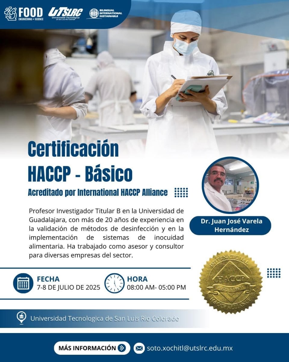Impartirá Gobierno de Sonora certificación en seguridad alimentaria en la Universidad Tecnológica de SLRC