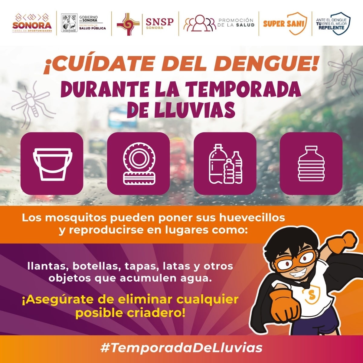 Ante la llegada de las lluvias, el Gobierno de Sonora refuerza acciones para prevenir el dengue