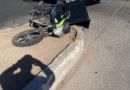 Cae de motocicleta y se lesiona
