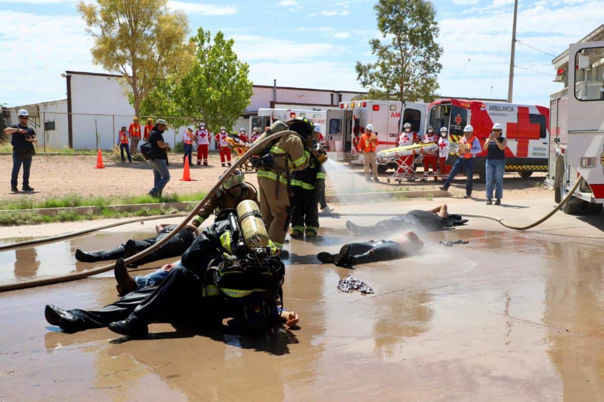 Realiza Gobierno de Sonora Simulacro Binacional 2025 Dinapreq en Agua Prieta