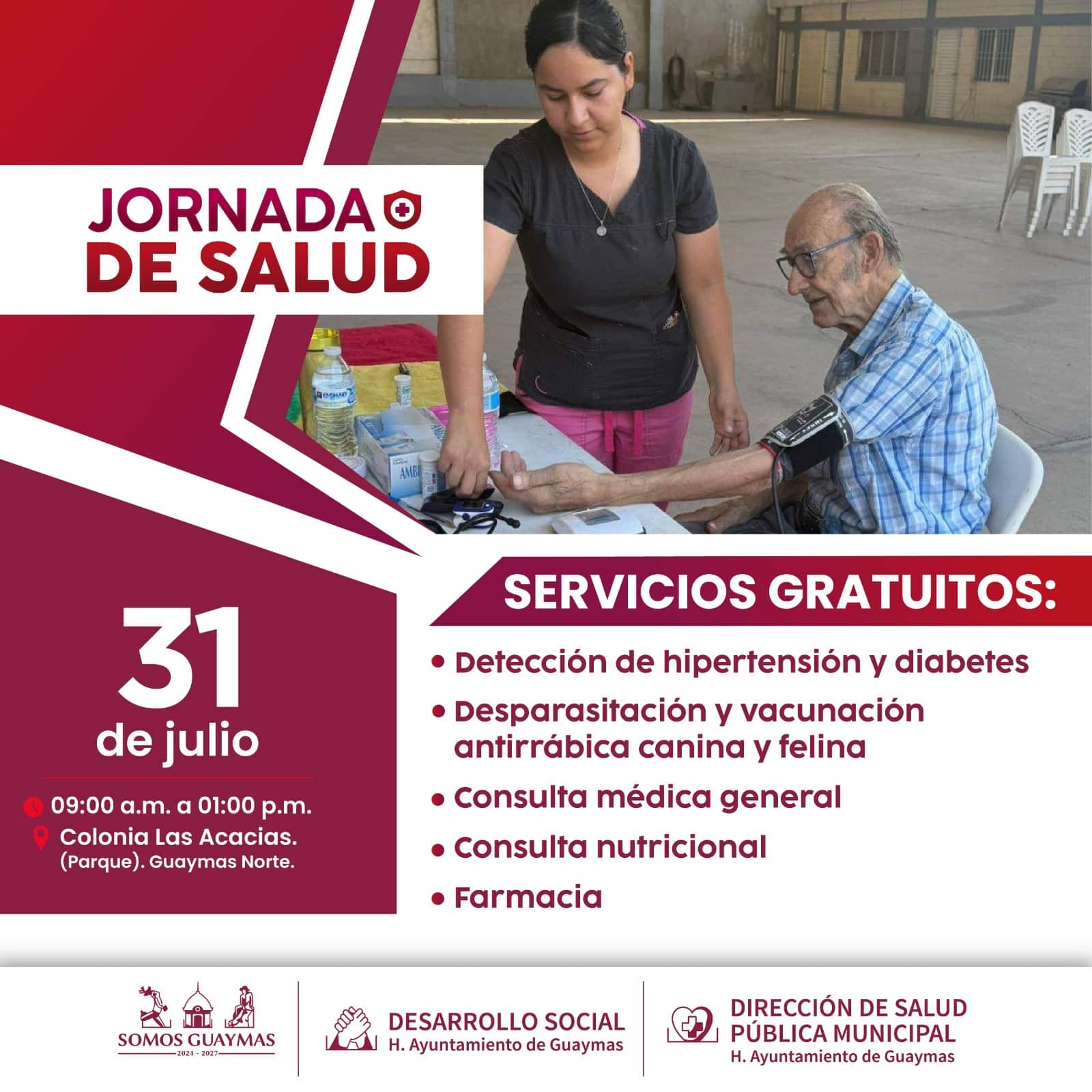 Llevará el Ayuntamiento de Guaymas Jornada de salud a sector Las Acacias